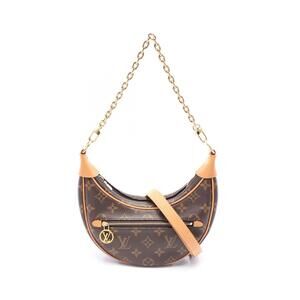 Louis Vuitton Loop Shoulder Bag Canvas Leather Monogram Brown